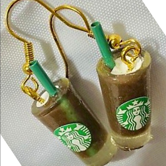 COPY - Whimsical Cute Starbucks Iced Coffee Earrings - Picture 2 of 5